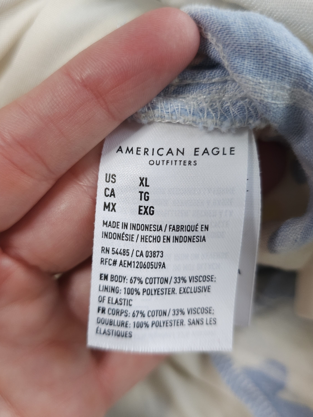 American Eagle Blue Floral Smocked Puff Sleeve Cottagecore Mini Dress - Picture 8 of 8